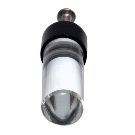 Clear Black Cylinder Glass Cabinet knobs